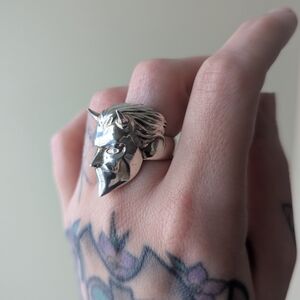 Nameless Ghoul from band Ghost sterling silver ring size 6.5 to 7